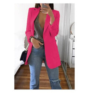 Slim-fit cardigan blazer