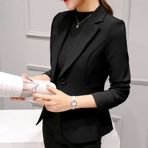 Black Women Blazer 2020 Formal Blazers Lady Office Work